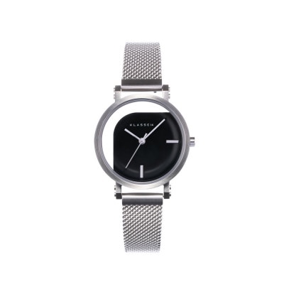 KLASSE14ʥ饹եƥˡڥꥳ󥹥ȥåդۡIMPERFECT ANGLE Silver Black with Mesh Strap 32mmWIM20SR003W