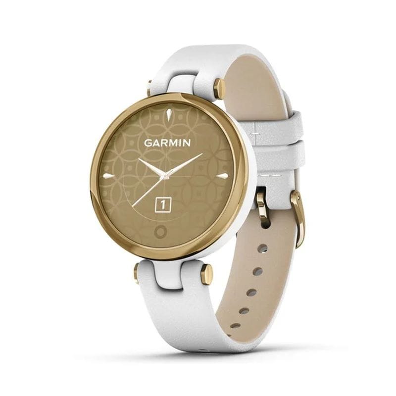GARMIN（ガーミン）Lily Classic White Leather / Light Gold【010 