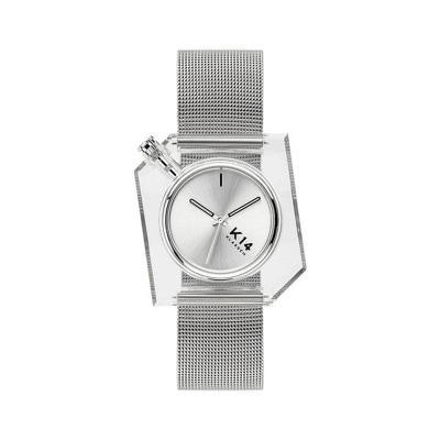 KLASSE14ʥ饹եƥK14 IRREGULARLY SQUARE Silver with Mesh Strap 40mmWKF20SR001M