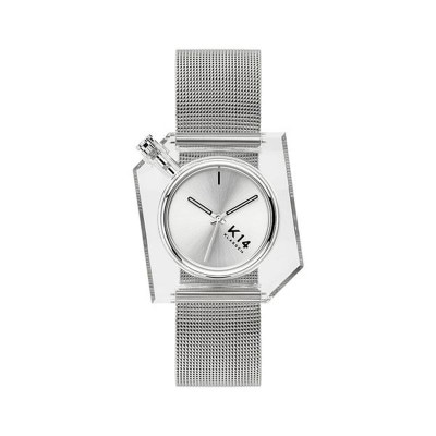 KLASSE14ʥ饹եƥˡK14 IRREGULARLY SQUARE Silver with Mesh Strap 40mmWKF20SR001M