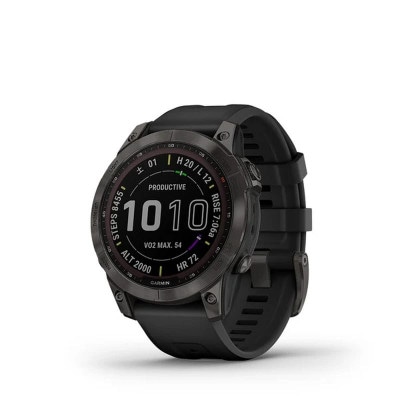 GARMINʥߥfenix 7 Sapphire Dual Power Ti Carbon Gray DLC / Black 47mm010-02540-29
