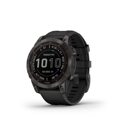 GARMINʥߥfenix ե˥å 7 Sapphire Dual Power Ti Carbon Gray DLC / Black 47mm 010-02540-29