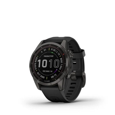 GARMINʥߥfenix 7S Sapphire Dual Power Ti Carbon Gray DLC / Black 42mm010-02539-48