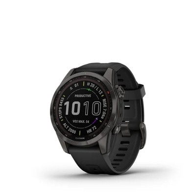 GARMINʥߥfenix 7S Sapphire Dual Power Ti Carbon Gray DLC / Black 42mm 010-02539-48