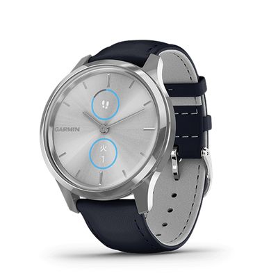 GARMINʥߥvivomove Luxe Nevy Lether / Silver 010-02241-70