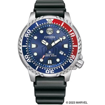 CITIZEN PROMASTERʥץޥˡڸ500ܡMARINE DIVER 200mMARVEL١إѥޥ Eco-DriveBN0250-07L