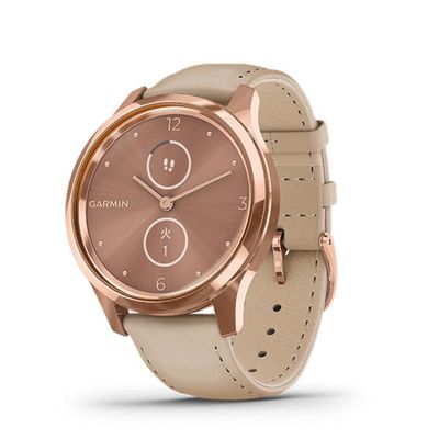 GARMIN�ʥ����ߥ�� vivomove Luxe Light Sand Leather / 18K Rose Gold PVD ��010-02241-71��
