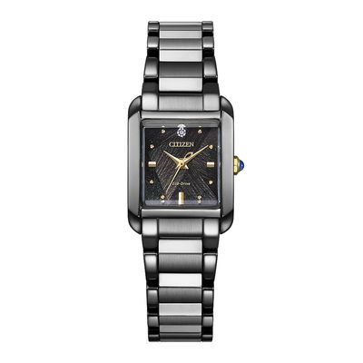 CITIZEN L�ʥ���� ����������3800�ܡ� SQUARE Collection LIGHT in BLACK Eco-Drive 50th Anniversary Edition Eco-Drive��EW5636-55E��