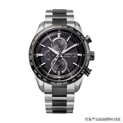 CITIZEN ATTESA�ʥ��ƥå��� ����������1400�ܡ� ACT Line ��STARWARS�� ��The Mandalorian�� ��Beskar�� Model Eco-Drive ���� �����쥯�ȥե饤�� ��AT8385-55E��