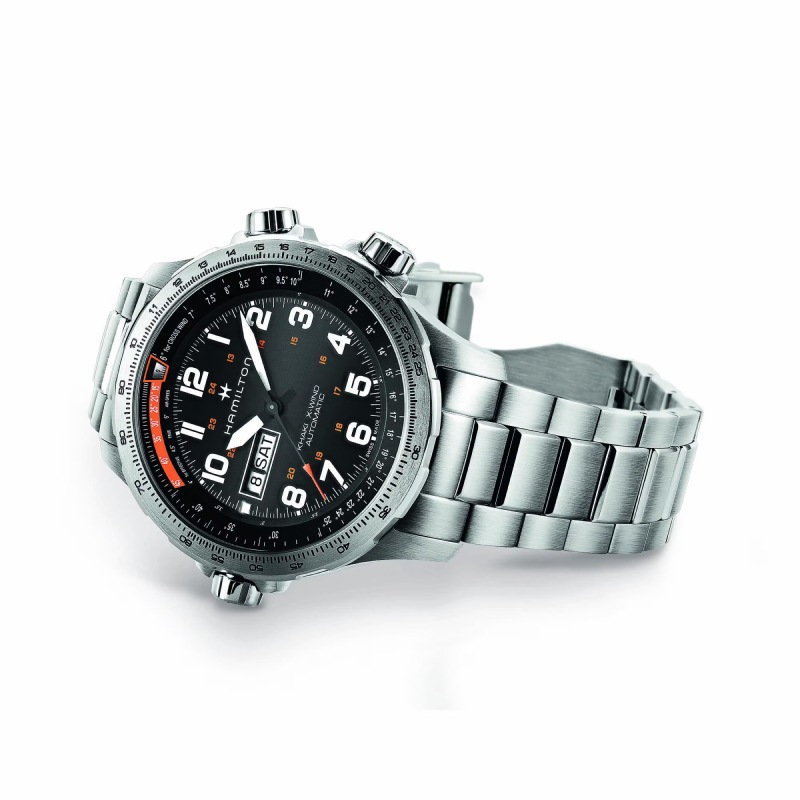 HAMILTON�ʥϥߥ�ȥ�˥����� ���ӥ�������� X-Wind Day Date ��ư������H77755133��
