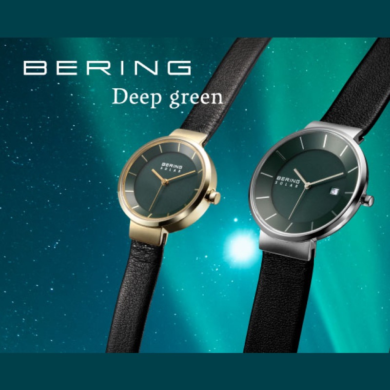 BERING�ʥ١���󥰡� SCANDINAVIAN SOLAR Deep green 27mm ��14627-439-J��