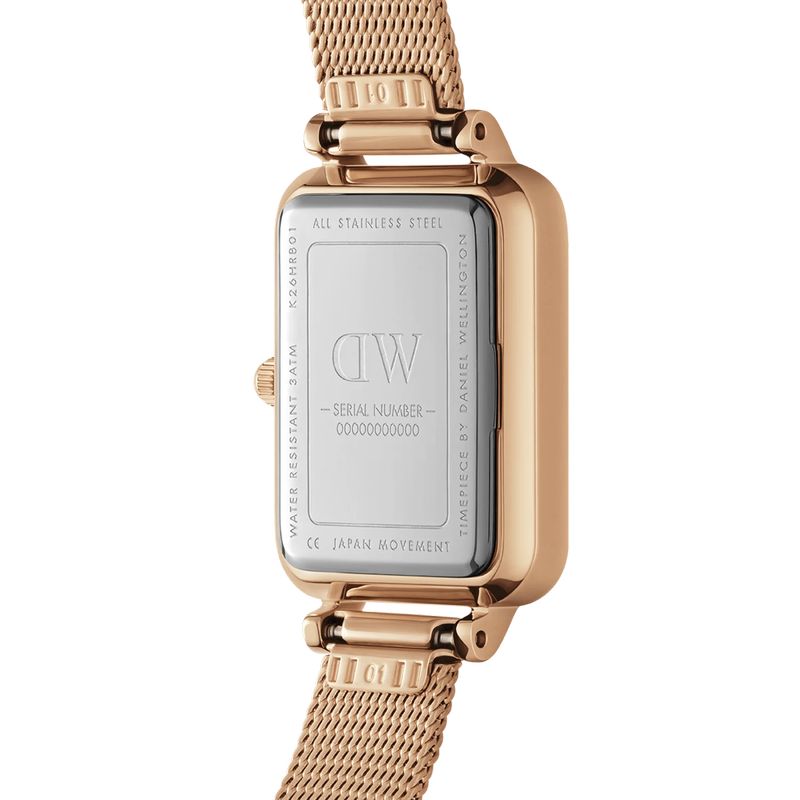 Daniel Wellingtonʥ˥륦ȥQUADRO PRESSED MELROSE MESH ROSE GOLD GREEN ɥ å  ꡼DW00100445