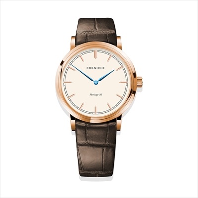CORNICHE（コーニッシュ）Heritage 36 Gold / White / Brown 36mm【CW 