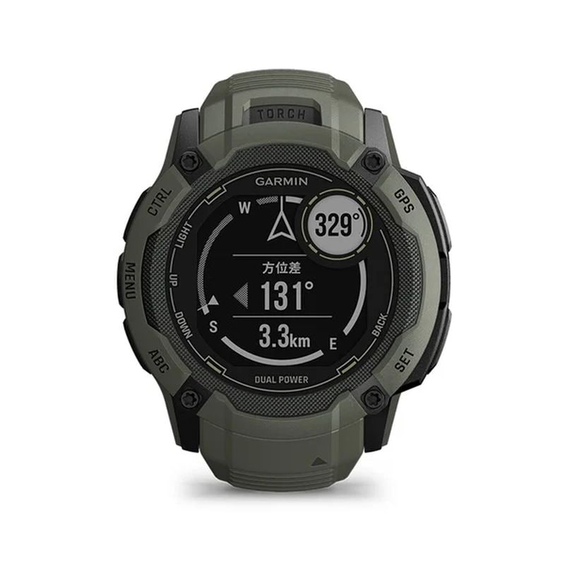 GARMIN（ガーミン）Instinct 2X Dual Power Moss【010-02805-52