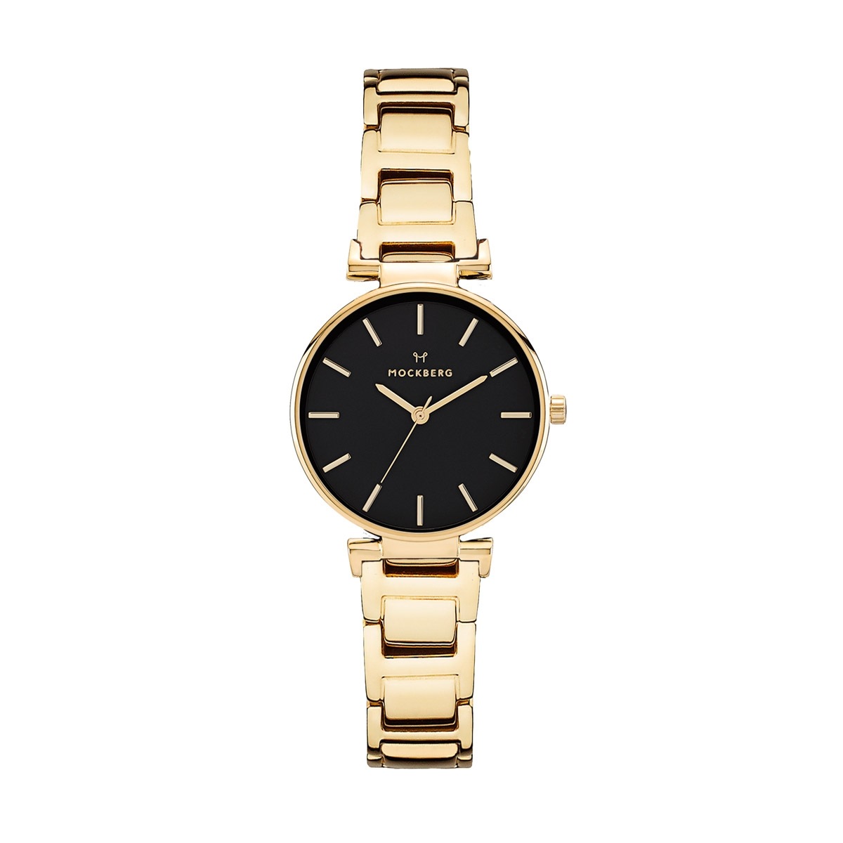 MOCKBERG（モックバーグ）Original 28 IPG linked strap black dial 