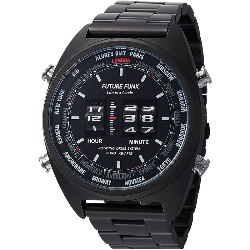 FUTURE FUNK（フューチャーファンク）ローラー式 クォーツ【FF103-BK