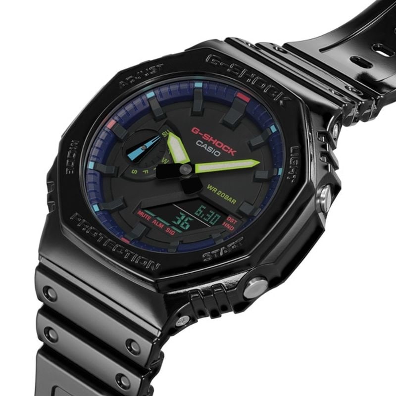 カシオGショック GA-2100RGB カシオーク美品 CASIO G-SHOCK（ジーショック）2100 SERIES Virtual Rainbow