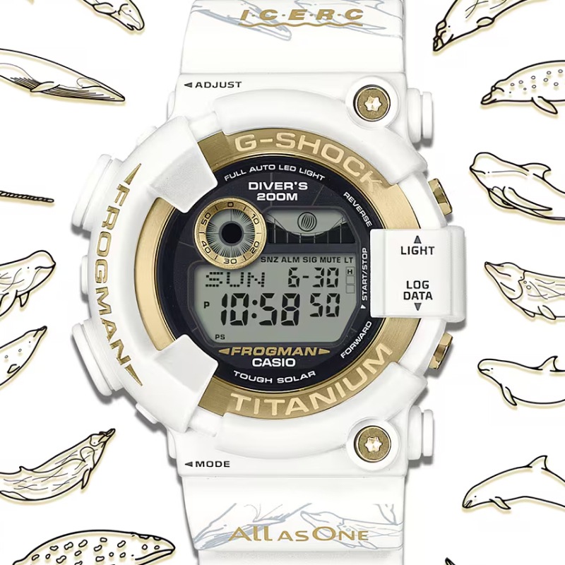 CASIO G-SHOCK�ʥ�������å��ˡڸ����MASTER OF G FROGMAN ICERC Japan ����ܥ졼����� 2024 �������ǥ� �ǥ����� �����顼��GW-8201K-7JR��