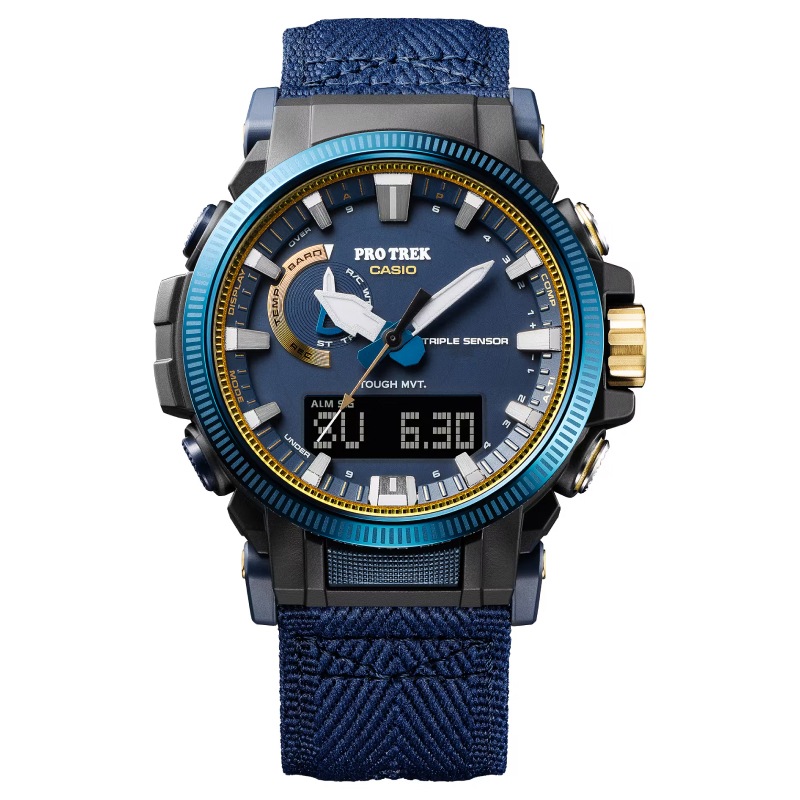 CASIO PROTREK デジタル腕時計 青/緑 CASIO PRO TREK（プロトレック）【限定】Climber Line カシオ
