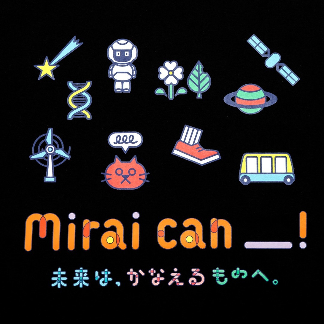 Miraikan オリジナルＴシャツ（ブラック）[M/L/XL]