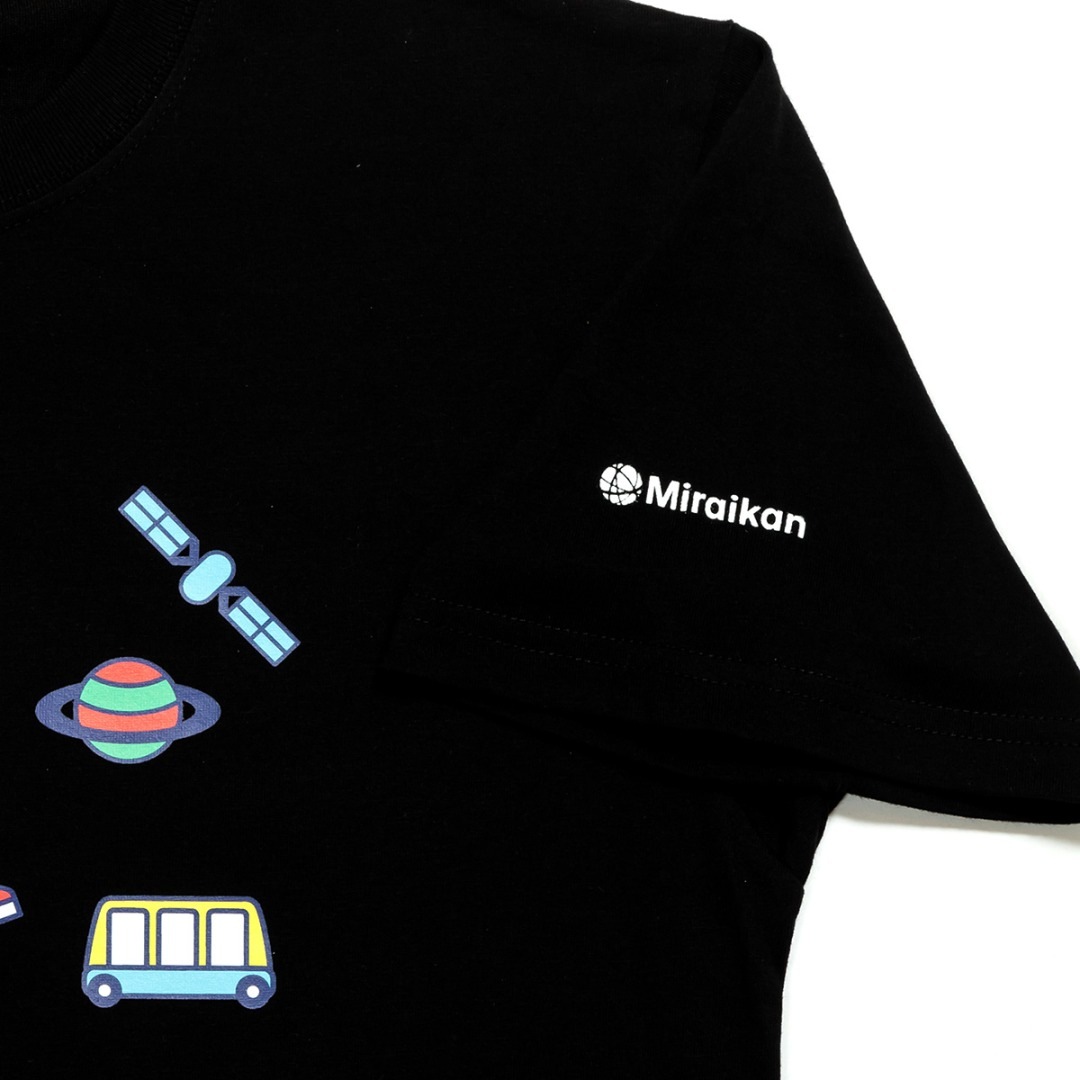 Miraikan オリジナルＴシャツ（ブラック）[M/L/XL]