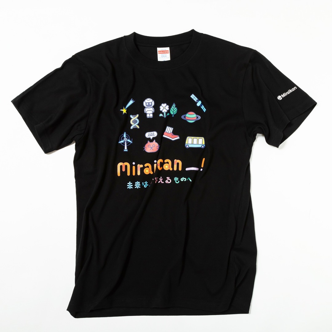 Miraikan オリジナルＴシャツ（ブラック）[M/L/XL]