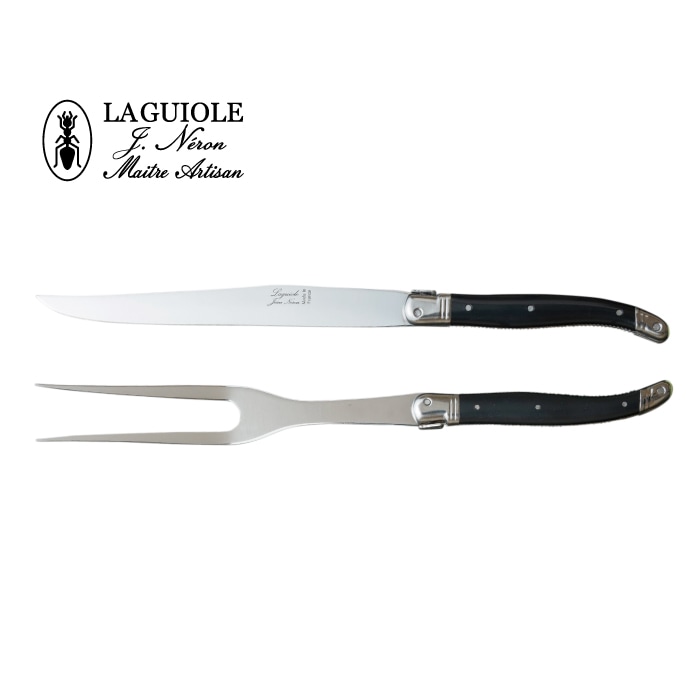 ����󡦥ͥ��� �����ӥ󥰥ʥ��ա��ե����� �֥�å�Jean Neron carving Knife and Fork black