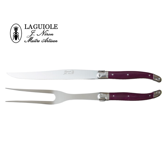 ����󡦥ͥ��� �����ӥ󥰥ʥ��ա��ե����� �����٥른��Jean Neron carving Knife and Fork aubergine