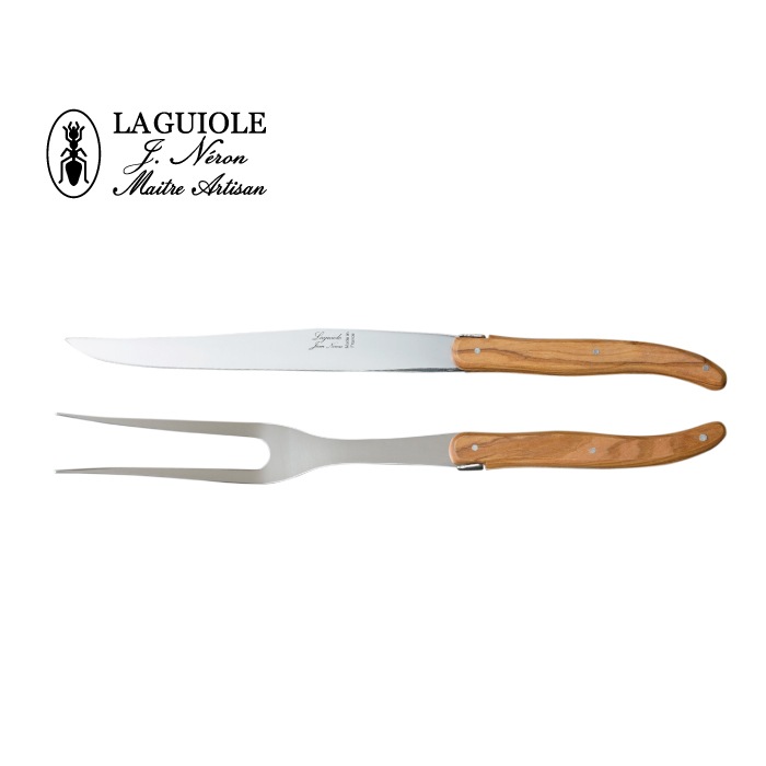����󡦥ͥ��� �����ӥ󥰥ʥ��ա��ե����� ���꡼��Jean Neron carving Knife and Fork olive