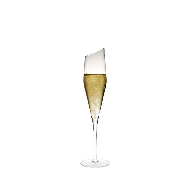 �����ѡ��˥�ե롼�ȥ��饹 ���֥꡼�� champagne flute glass OBLIQUE