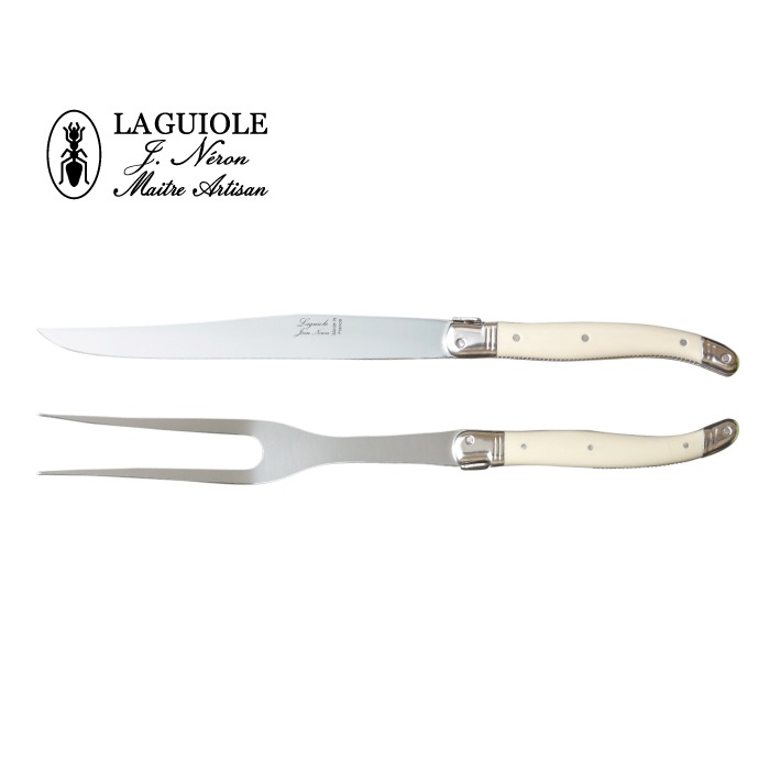 ����󡦥ͥ��� �����ӥ󥰥ʥ��ա��ե����� �����ܥ꡼<br>Jean Neron carving Knife and Fork ivory