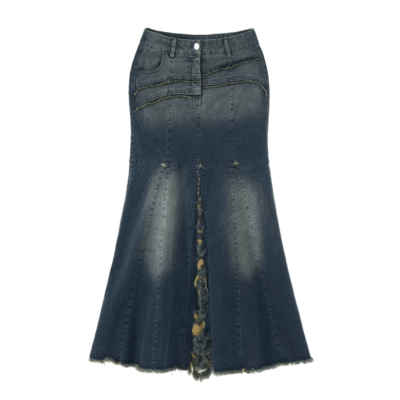 MAMC ウォッシュ加工 デニム ロングスカート｜MIRISE(ミライズ)公式通販