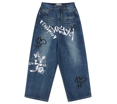 新品タグ付き】RONIデニムカラフルスプレーペイント146〜154cm 楽天