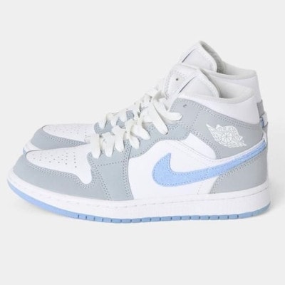 シューズ(女性用) Nike Air Jordan 1 Mid wolf grey Amazon.com | Nike Women's WMNS Air Jordan 1 Mid Wolf Grey