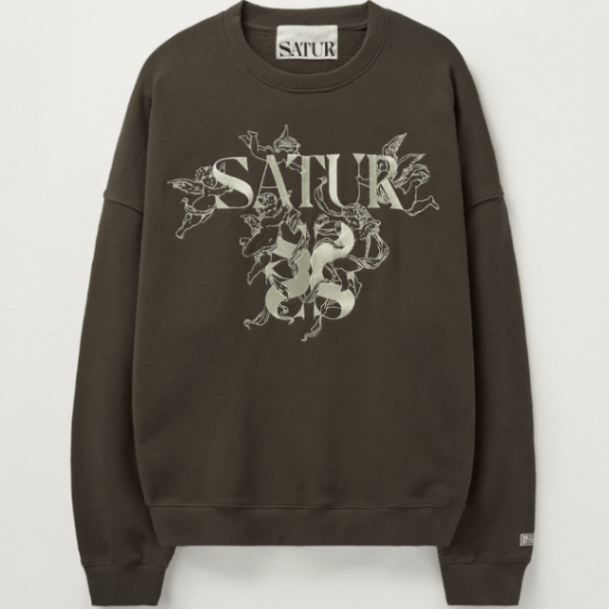 新品 SATUR メランジアイボリー スウェット L 新品 SATUR メランジアイボリー スウェット L 新品 SATUR