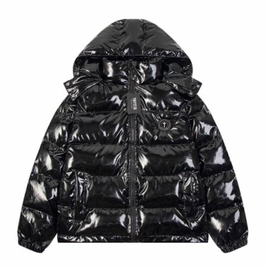 TRAPSTAR ブラック ダウンジャケット Trapstar London ダウンジャケット Irongate Shiny Black Puffer