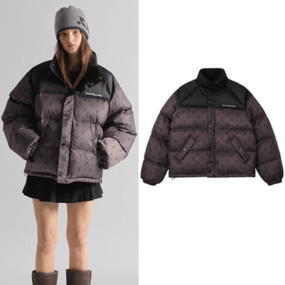 Rest&Recreation ダウンジャケット RR LOGO PATTERN DOWN JACKET