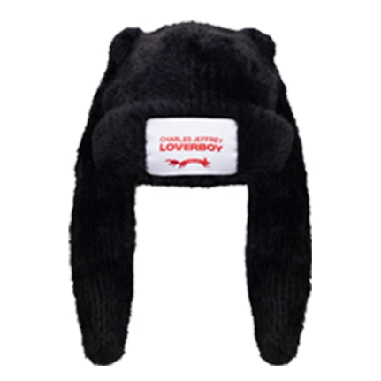 Charles Jeffrey LOVERBOY ファー ニットキャップ ビーニー ラビット