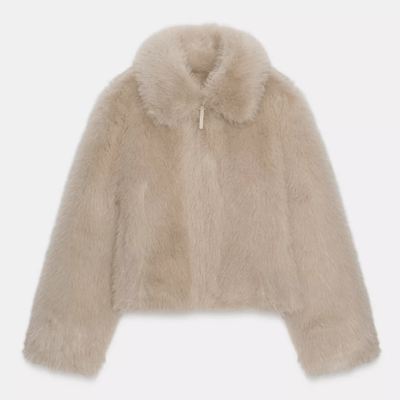 ZARA✴︎フェイクファージャケット　Msize ZARA ダブルフェイス フェイクファージャケット 4745/221/832｜MIRISE