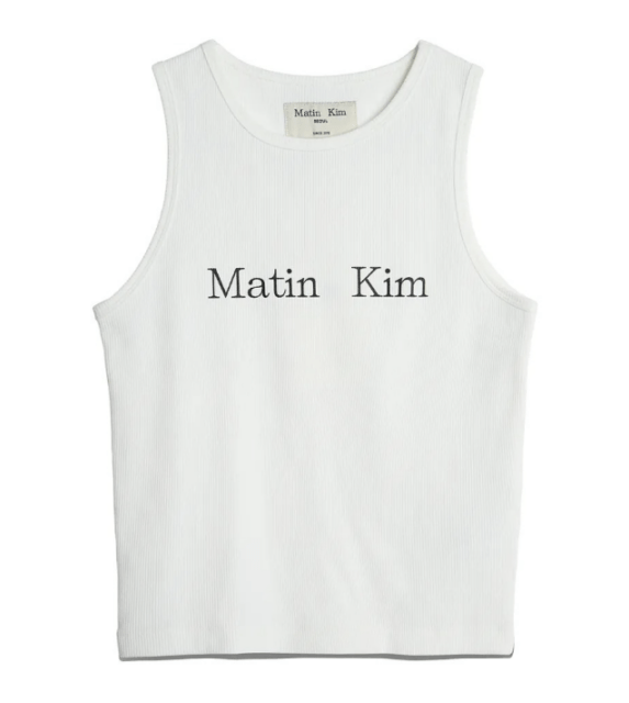 マーティンキム MATIN LOGO SLEEVELESS CROP TOP MATIN KIM ノースリーブ トップ LOGO SLEEVELESS CROP TOP｜MIRISE