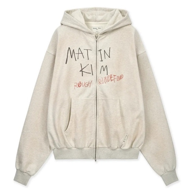 MATIN KIM ジップアップ フーディ パーカー VINTAGE WASHED GRAFFITI