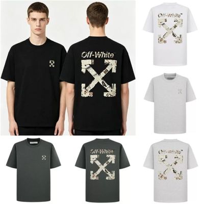 ⭐︎m.s⭐︎OFF-WHITE メンズTシャツ　Lサイズ Off-White オフホワイト 半袖Tシャツ Short-Sleeve T-Shirt WA01TE8136