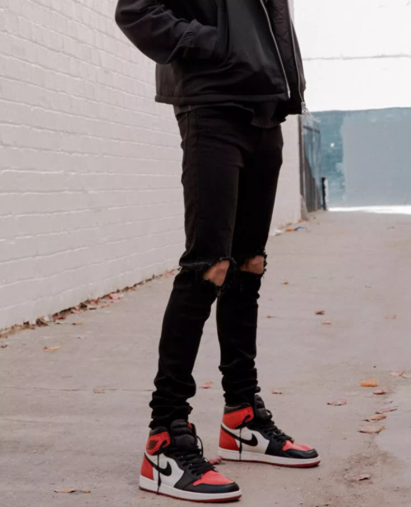 MNML ミニマル ストレッチ ダメージデニム M1 STRETCH DENIM BLUE