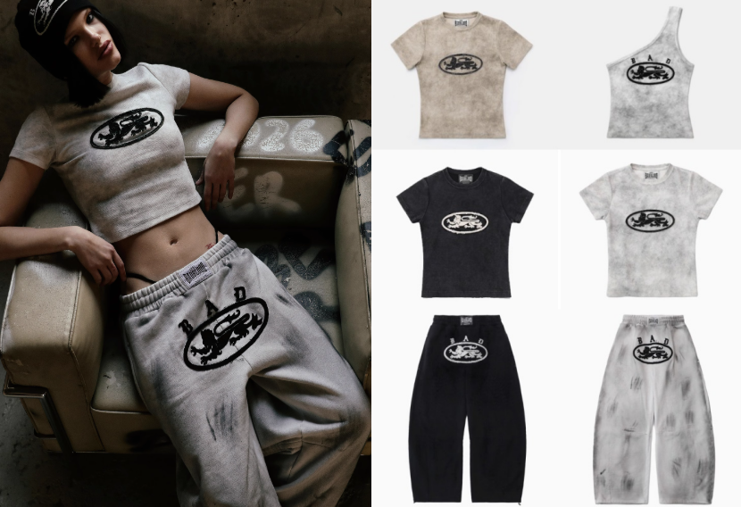 BADBLOOD セットアップ トップス＆スウェットパンツ Lion Patch Short
