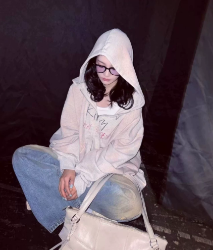 MATIN KIM ジップアップ フーディ パーカー VINTAGE WASHED GRAFFITI