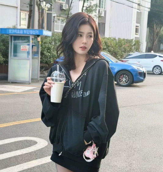 matin kim パーカー ○MATIN KIM○ 26SS VINTAGE WASHED GRAFFITI HOODY ZIP UP (Matin Kim