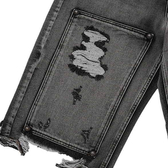 Thug Club デニム ハーフパンツ Double knee Damage Shorts