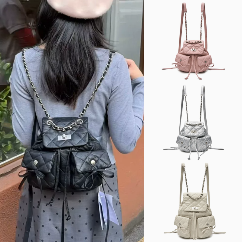 MATIN KIM DOUBLE POCKET QUILTING BACKPACK バックパック リュック