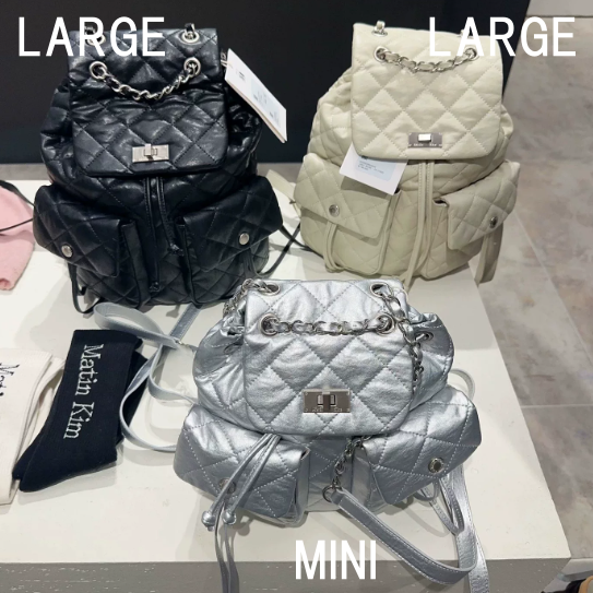 MATIN KIM DOUBLE POCKET QUILTING BACKPACK バックパック リュック