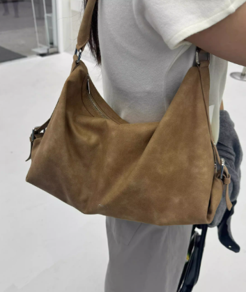 STAND OIL ブラウン スエード ショルダーバッグ STAND OIL ワンショルダーバッグ (2色) Musshy Bag｜MIRISE